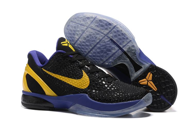 Nike Kobe 6 Black Purple Yellow Shoes